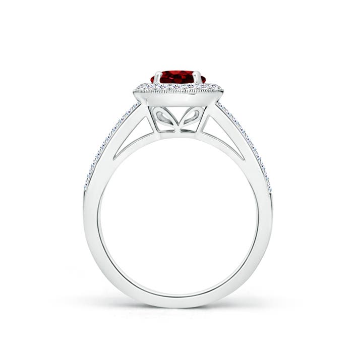 AAAA - Ruby / 1.45 CT / 14 KT White Gold