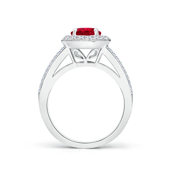 AAA - Ruby / 1.99 CT / 14 KT White Gold