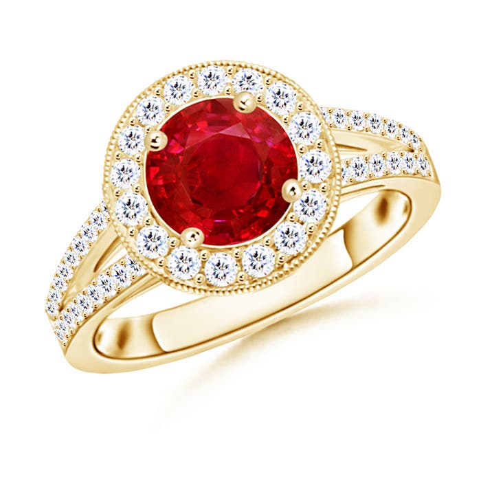 AAA - Ruby / 1.99 CT / 14 KT Yellow Gold