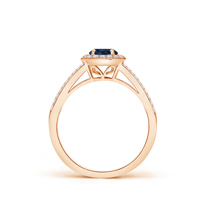 AA - Blue Sapphire / 0.9 CT / 14 KT Rose Gold