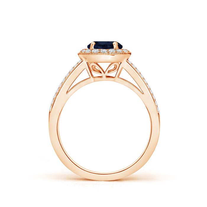 A - Blue Sapphire / 1.45 CT / 14 KT Rose Gold