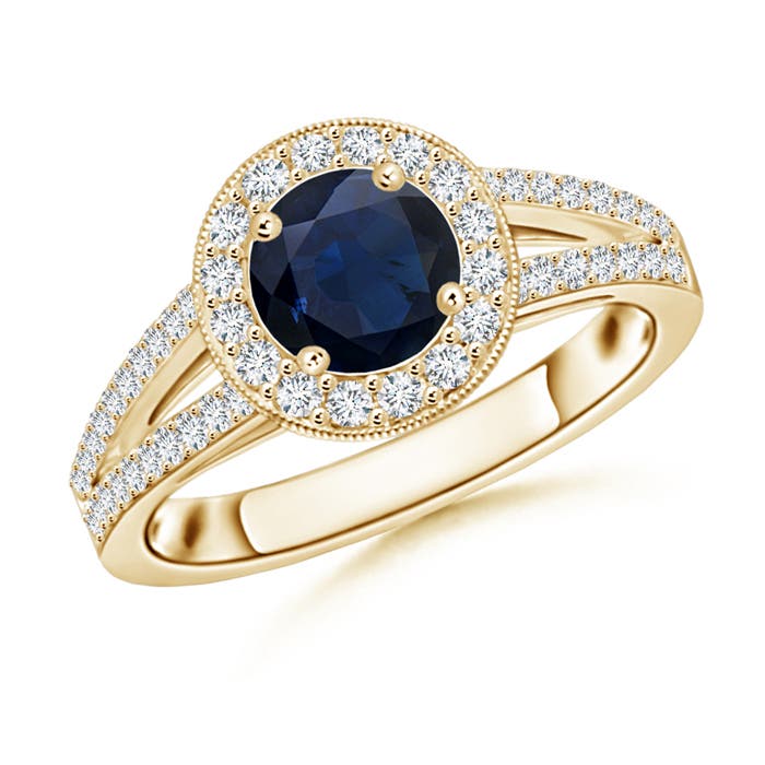 A - Blue Sapphire / 1.45 CT / 14 KT Yellow Gold