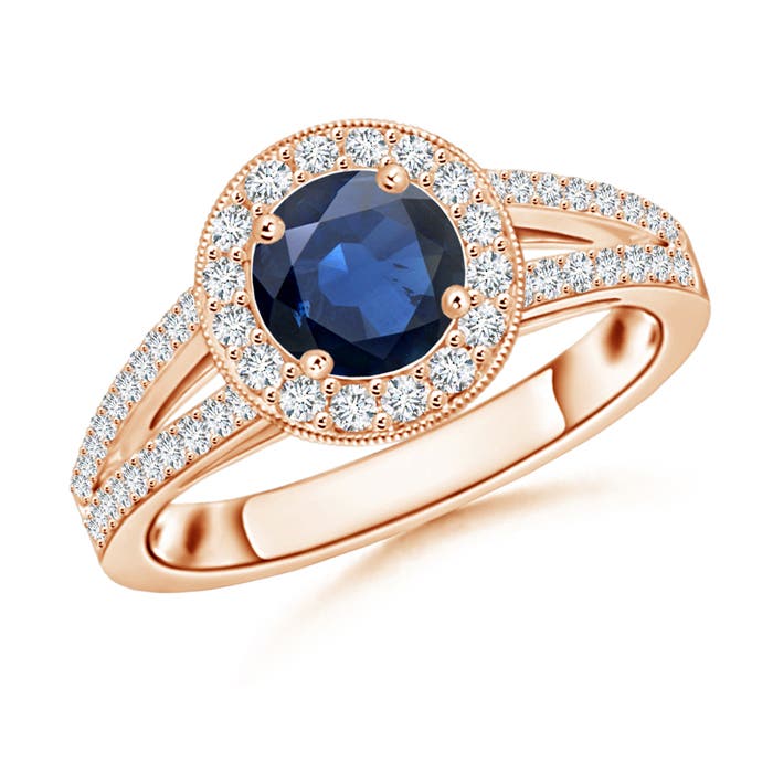 AA - Blue Sapphire / 1.45 CT / 14 KT Rose Gold