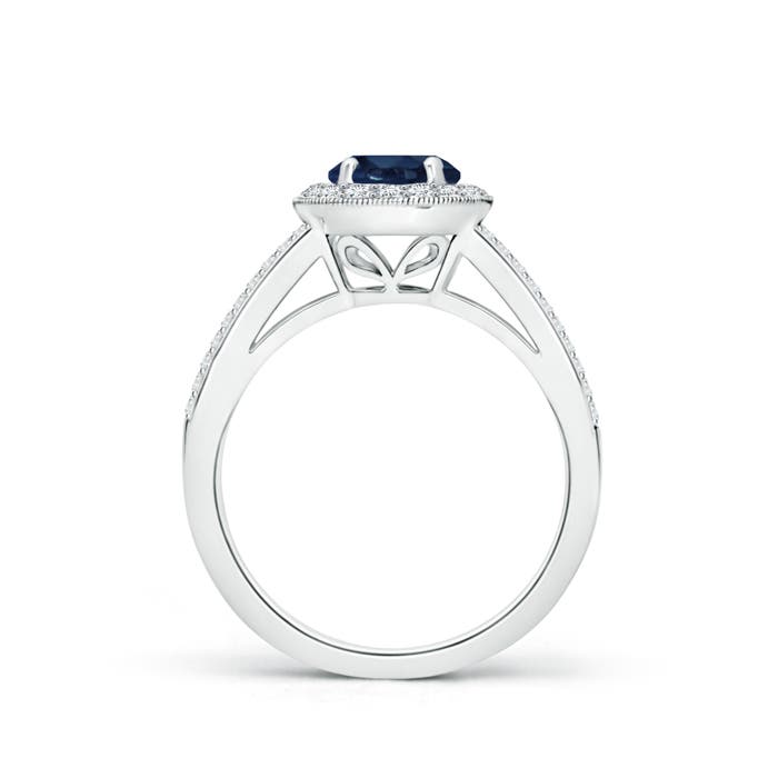 AA - Blue Sapphire / 1.45 CT / 14 KT White Gold