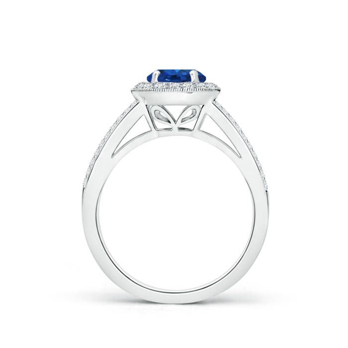 AAA - Blue Sapphire / 1.45 CT / 14 KT White Gold