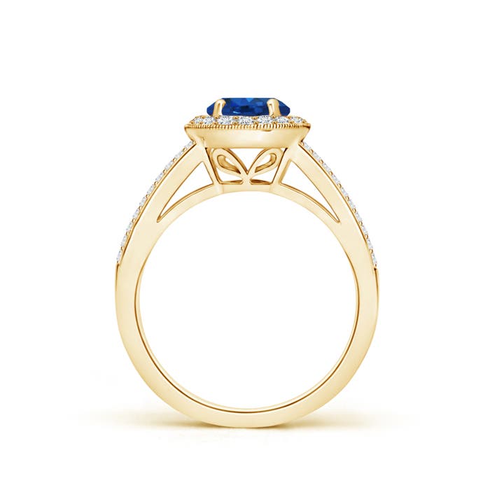 AAA - Blue Sapphire / 1.45 CT / 14 KT Yellow Gold