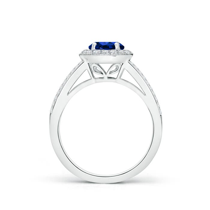 AAAA - Blue Sapphire / 1.45 CT / 14 KT White Gold