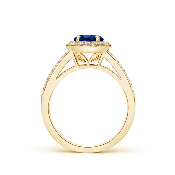 AAAA - Blue Sapphire / 1.45 CT / 14 KT Yellow Gold