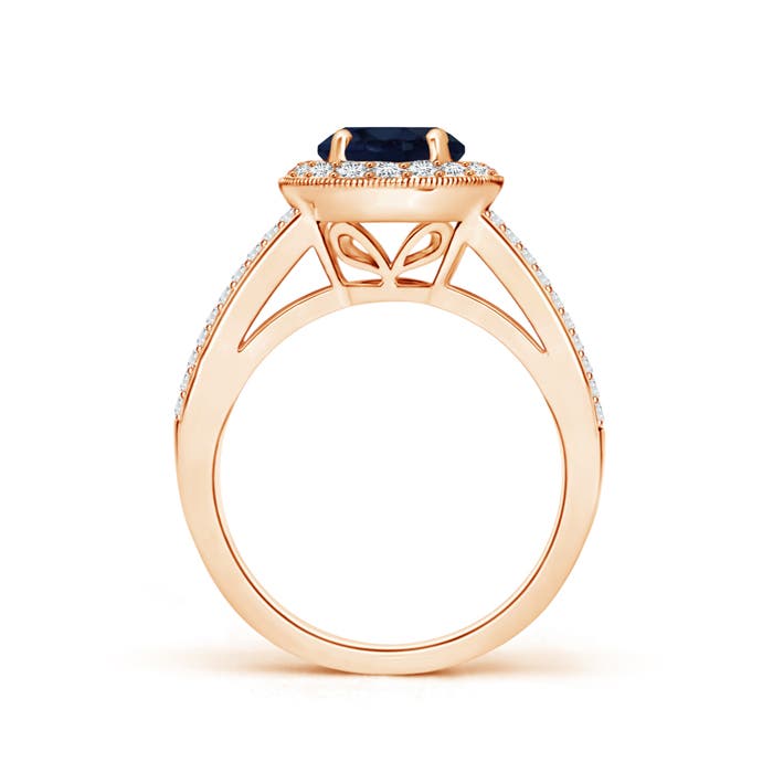 A - Blue Sapphire / 2.19 CT / 14 KT Rose Gold