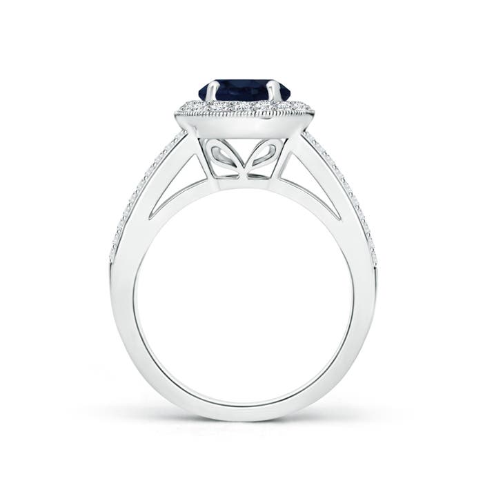 A - Blue Sapphire / 2.19 CT / 14 KT White Gold