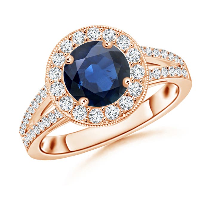 AA - Blue Sapphire / 2.19 CT / 14 KT Rose Gold