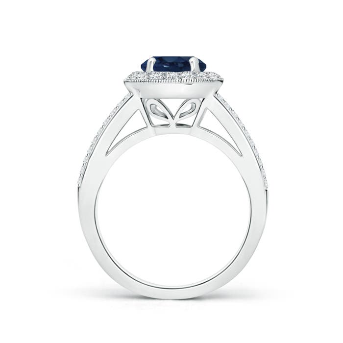 AA - Blue Sapphire / 2.19 CT / 14 KT White Gold