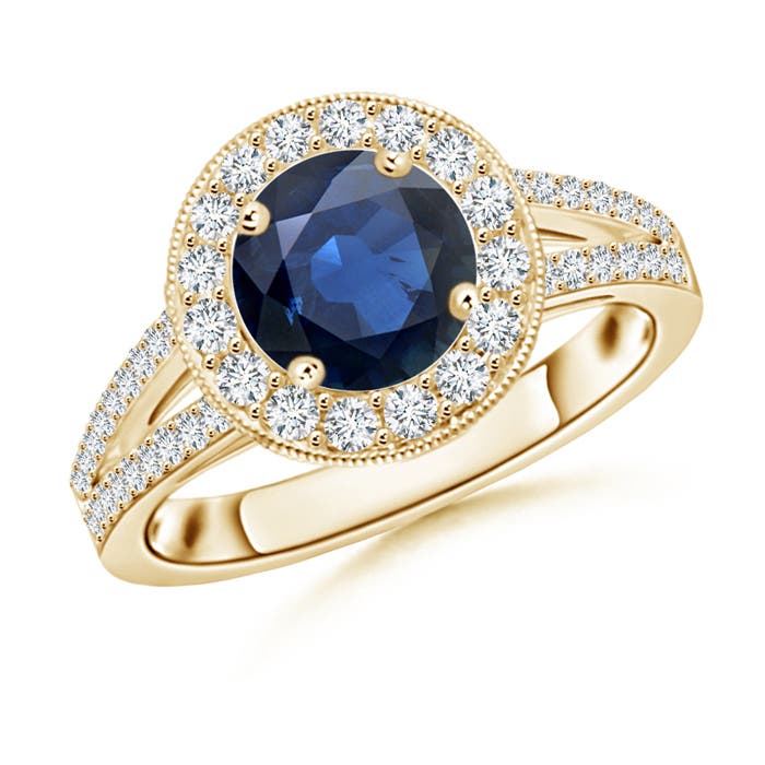 AA - Blue Sapphire / 2.19 CT / 14 KT Yellow Gold