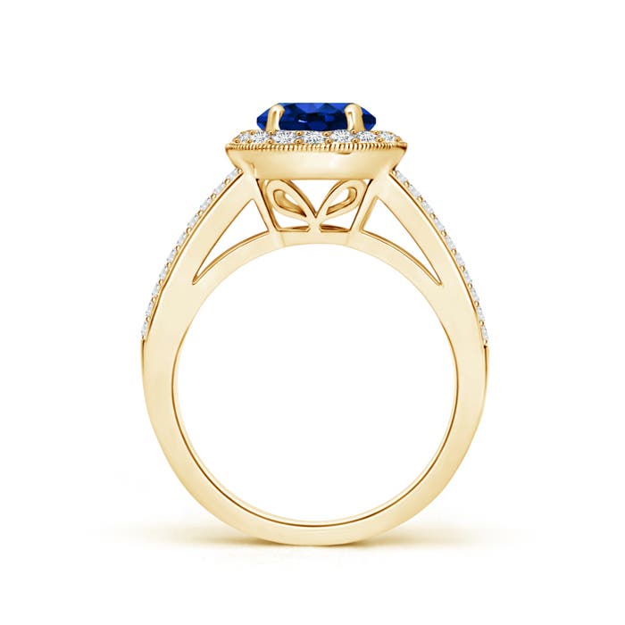 AAAA - Blue Sapphire / 2.19 CT / 14 KT Yellow Gold