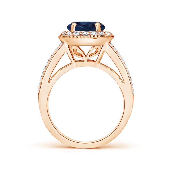 AA - Blue Sapphire / 2.86 CT / 14 KT Rose Gold