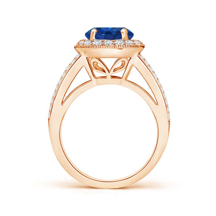 AAA - Blue Sapphire / 2.86 CT / 14 KT Rose Gold