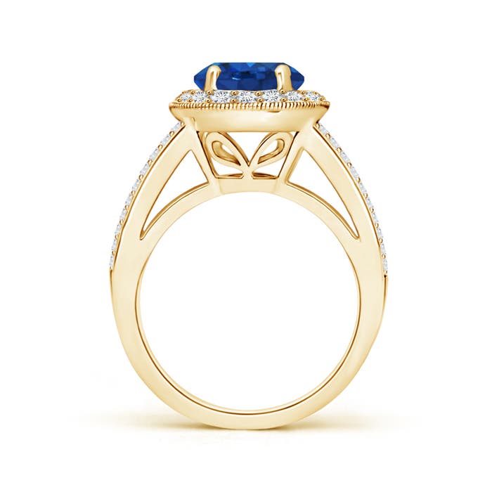 AAA - Blue Sapphire / 2.86 CT / 14 KT Yellow Gold