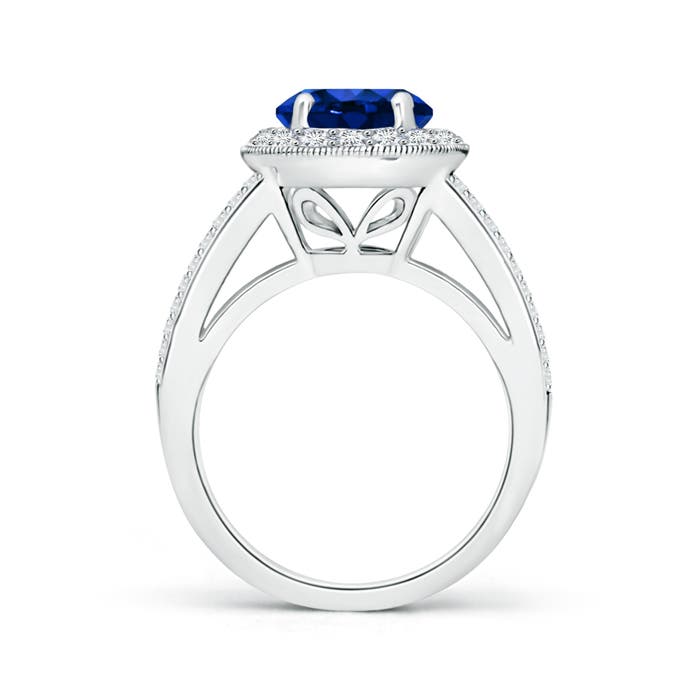 AAAA - Blue Sapphire / 2.86 CT / 14 KT White Gold