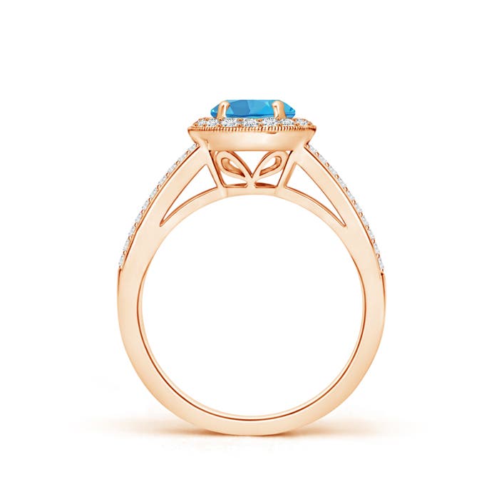 AA - Swiss Blue Topaz / 1.4 CT / 14 KT Rose Gold