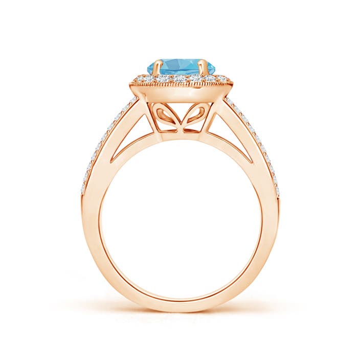 A - Swiss Blue Topaz / 2.14 CT / 14 KT Rose Gold