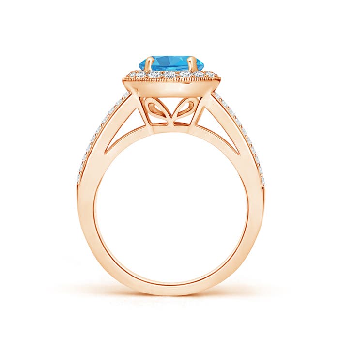 AA - Swiss Blue Topaz / 2.14 CT / 14 KT Rose Gold