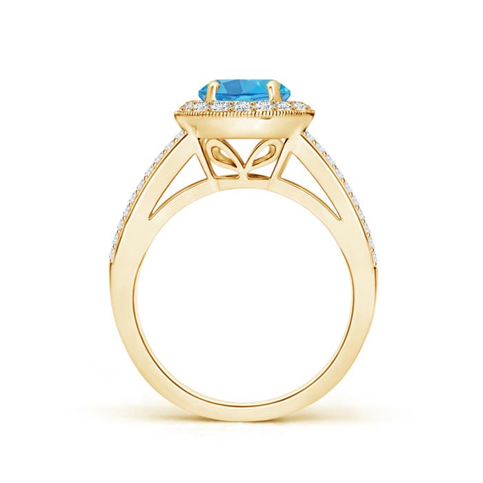 AA - Swiss Blue Topaz / 2.14 CT / 14 KT Yellow Gold