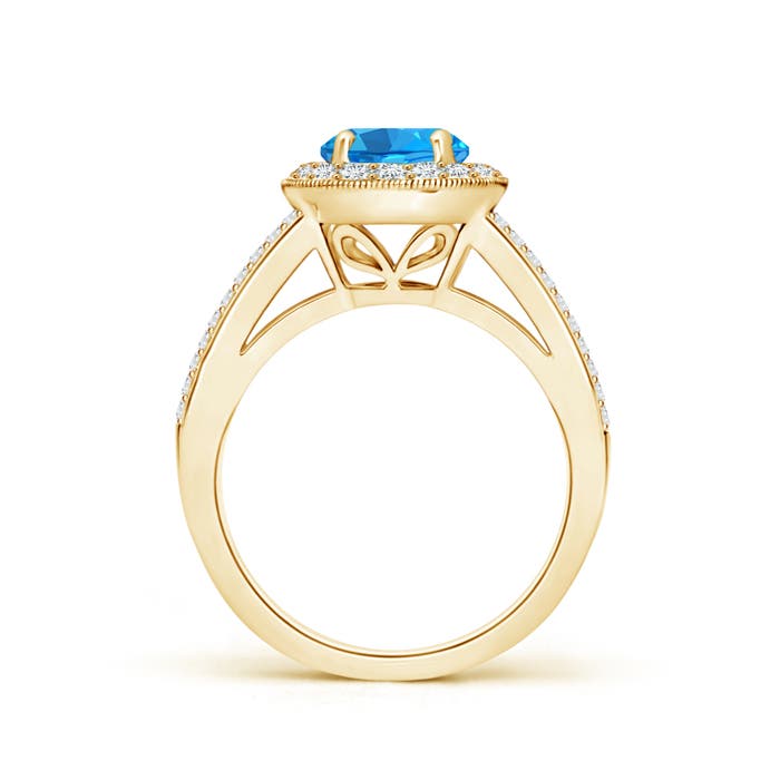 AAAA - Swiss Blue Topaz / 2.14 CT / 14 KT Yellow Gold