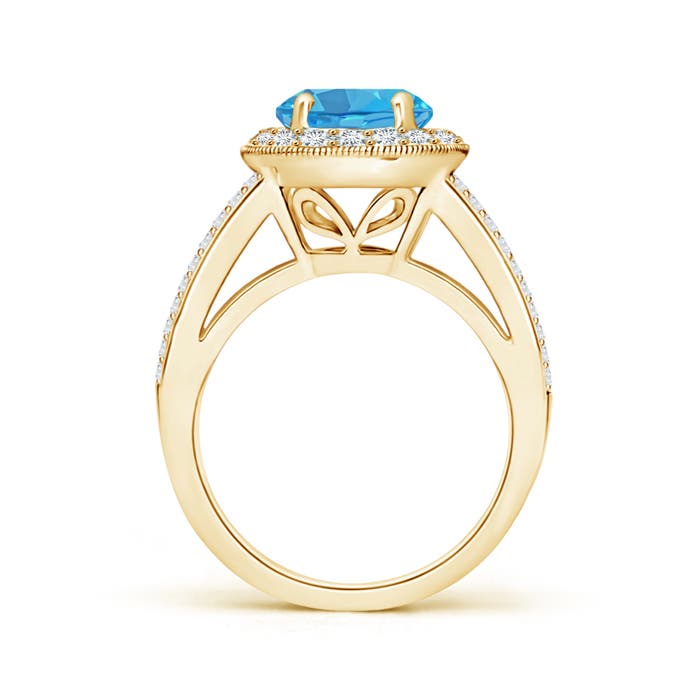 AA - Swiss Blue Topaz / 3.01 CT / 14 KT Yellow Gold