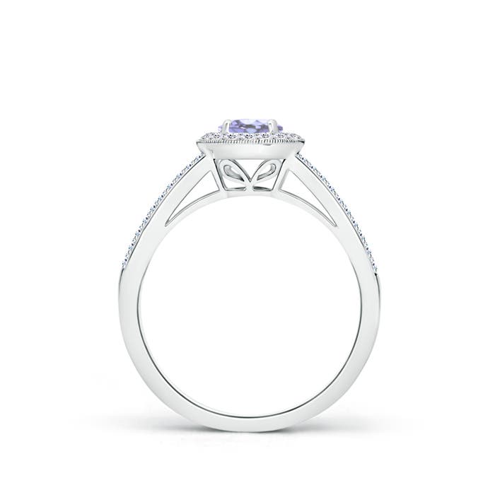 A - Tanzanite / 0.8 CT / 14 KT White Gold