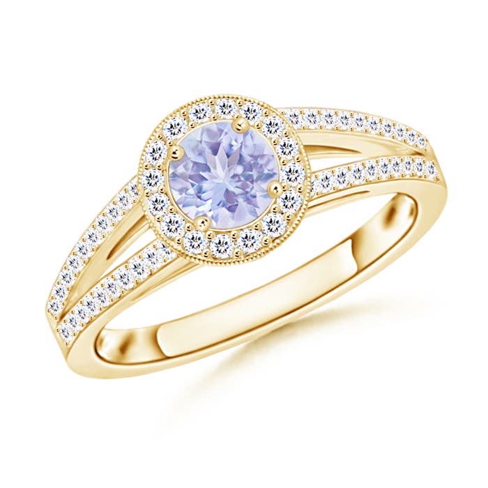 A - Tanzanite / 0.8 CT / 14 KT Yellow Gold