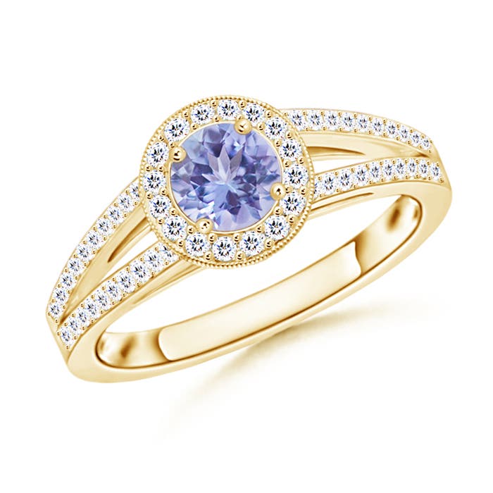 AA - Tanzanite / 0.8 CT / 14 KT Yellow Gold