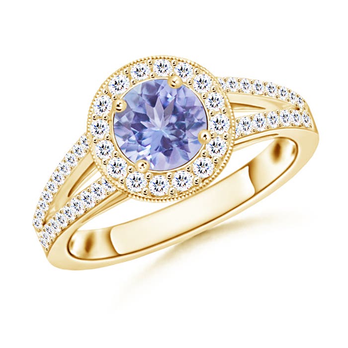 A - Tanzanite / 1.35 CT / 14 KT Yellow Gold