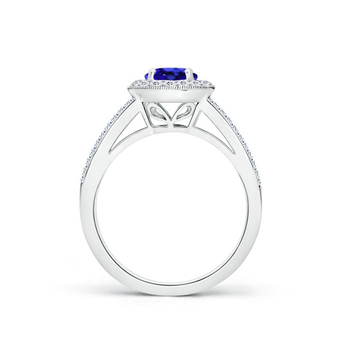 AAA - Tanzanite / 1.35 CT / 14 KT White Gold