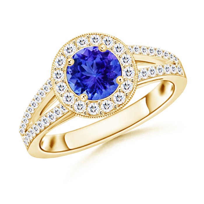 AAA - Tanzanite / 1.35 CT / 14 KT Yellow Gold