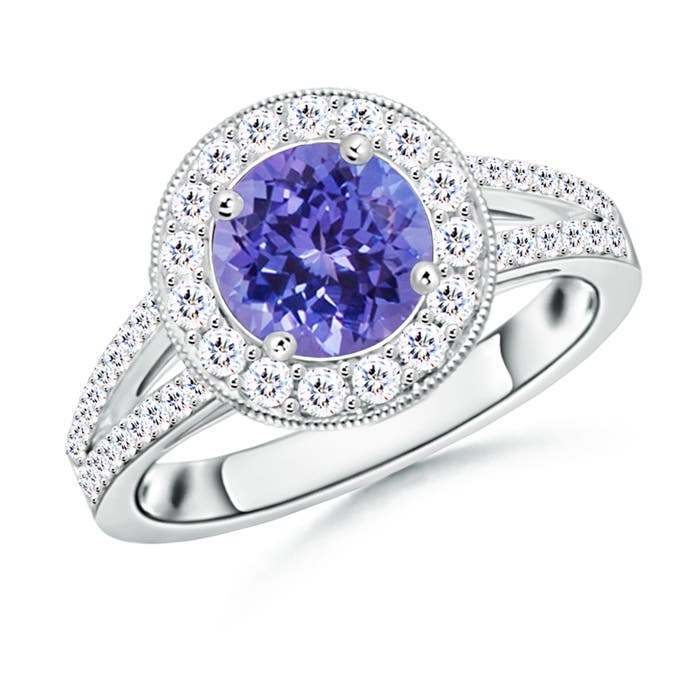 AA - Tanzanite / 2.04 CT / 14 KT White Gold