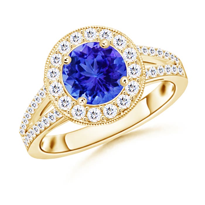 AAA - Tanzanite / 2.04 CT / 14 KT Yellow Gold