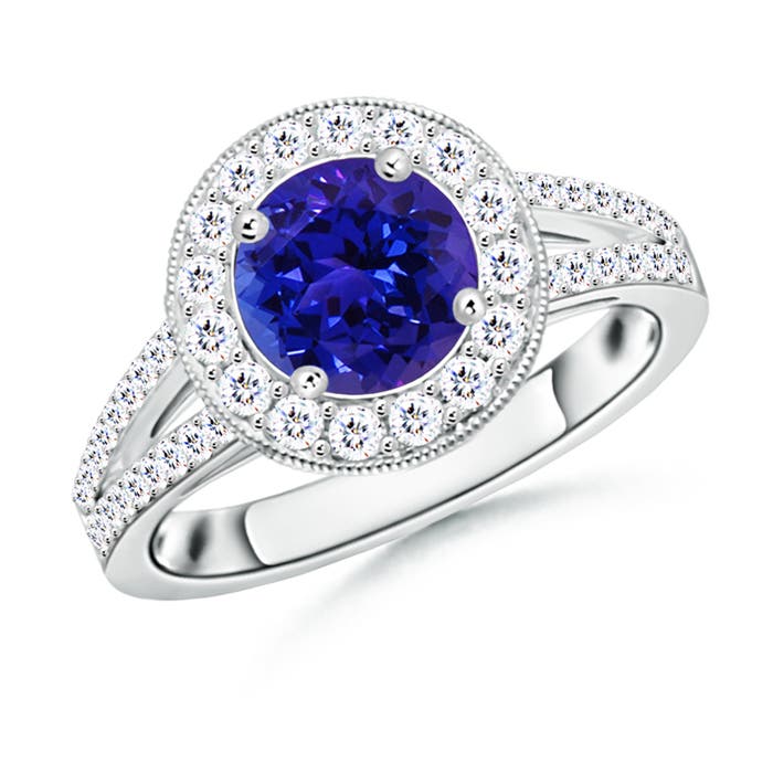 AAAA - Tanzanite / 2.04 CT / 14 KT White Gold