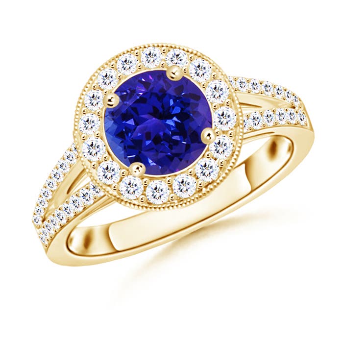 AAAA - Tanzanite / 2.04 CT / 14 KT Yellow Gold