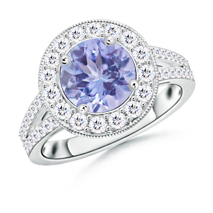 A - Tanzanite / 2.46 CT / 14 KT White Gold