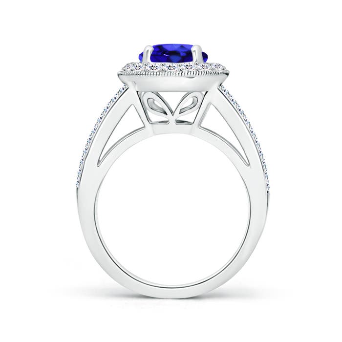 AAA - Tanzanite / 2.46 CT / 14 KT White Gold