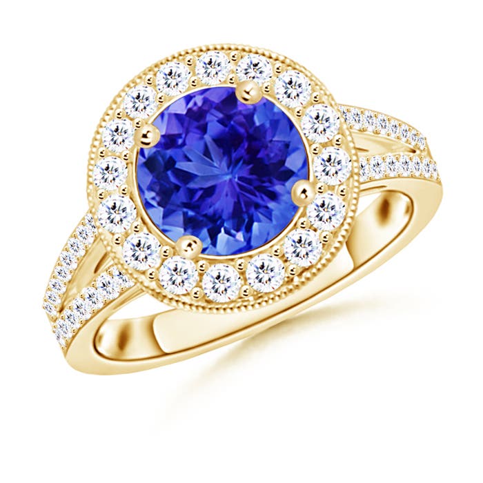 AAA - Tanzanite / 2.46 CT / 14 KT Yellow Gold