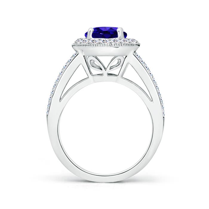 AAAA - Tanzanite / 2.46 CT / 14 KT White Gold