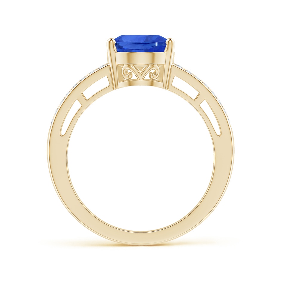 10.04x7.99x5.05mm AAAA GIA Certified Twin Shank Oval Blue Sapphire Ring with Diamonds in Yellow Gold side 199