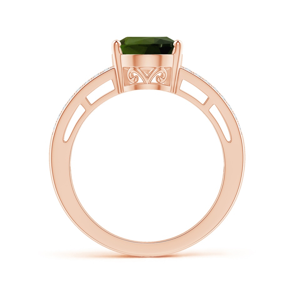 9.78x7.73x4.46mm AAA GIA Certified Solitaire Oval Tourmaline Split Shank Ring in 18K Rose Gold side 199