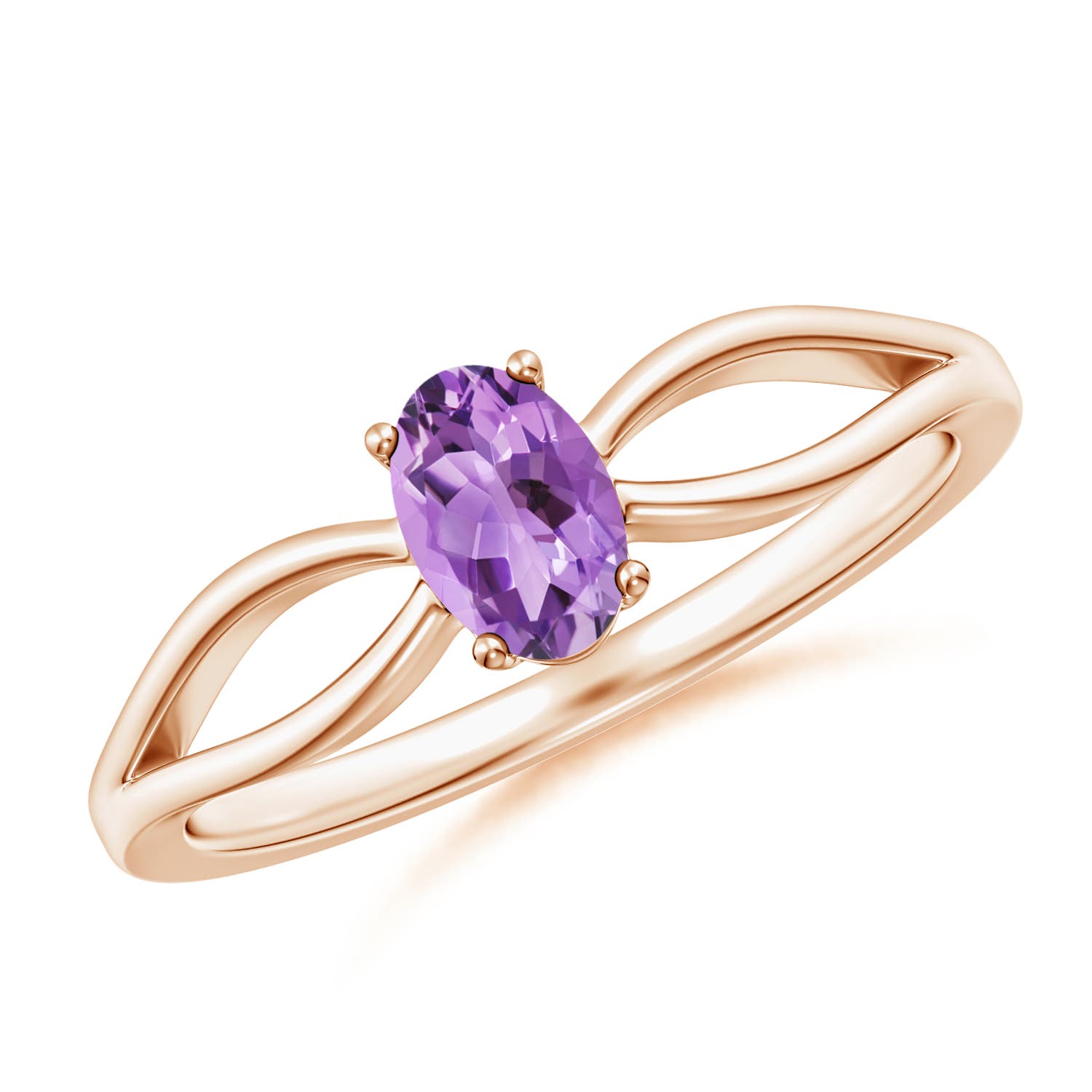 A - Amethyst / 0.4 CT / 14 KT Rose Gold