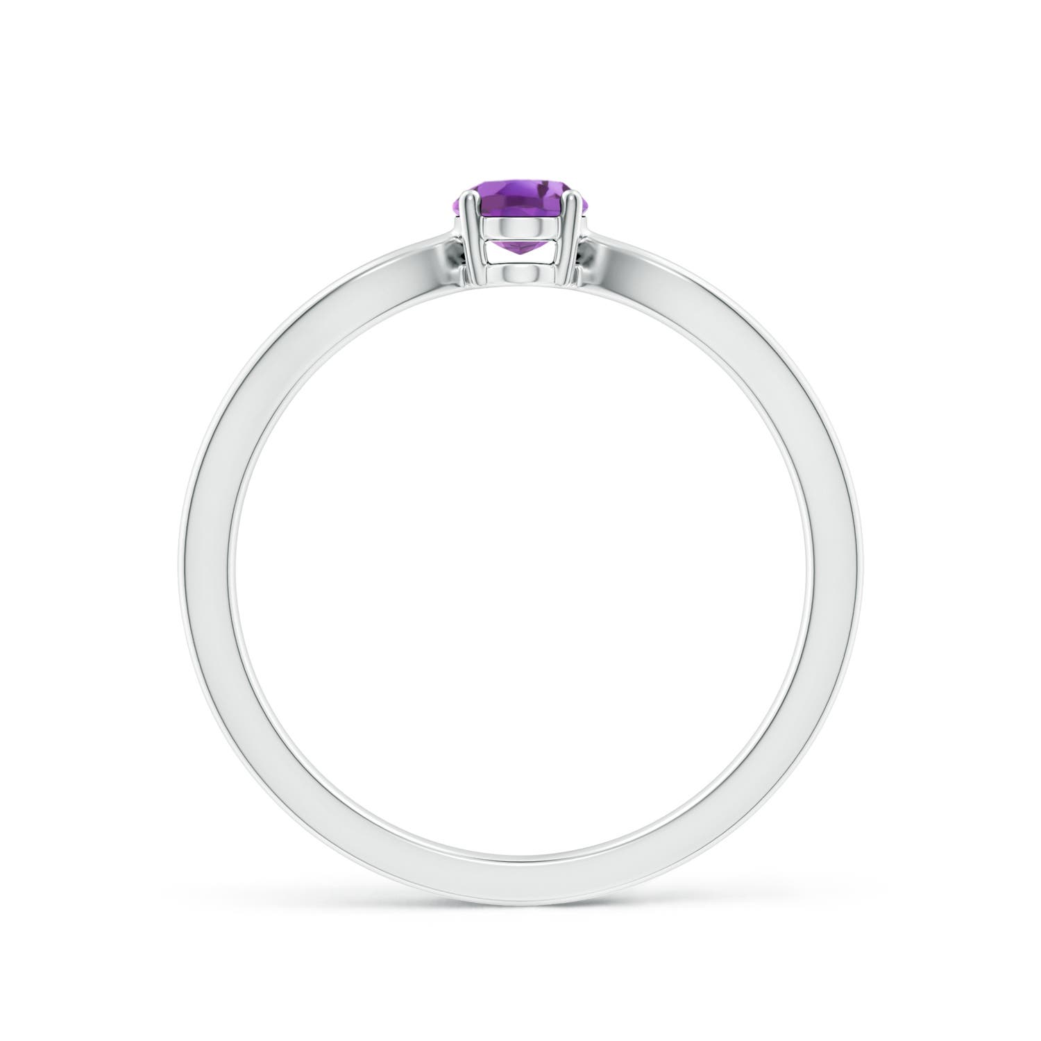 A - Amethyst / 0.4 CT / 14 KT White Gold