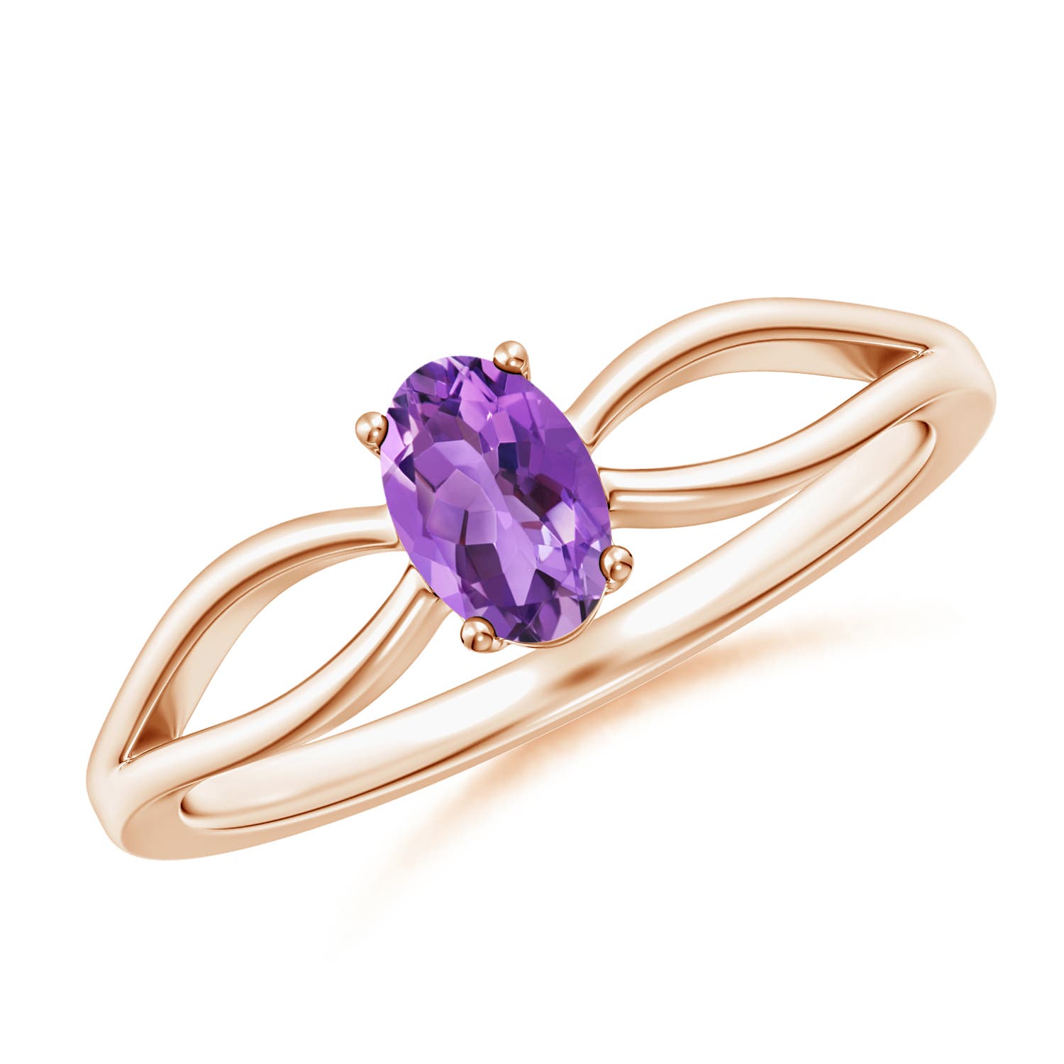 AA - Amethyst / 0.4 CT / 14 KT Rose Gold