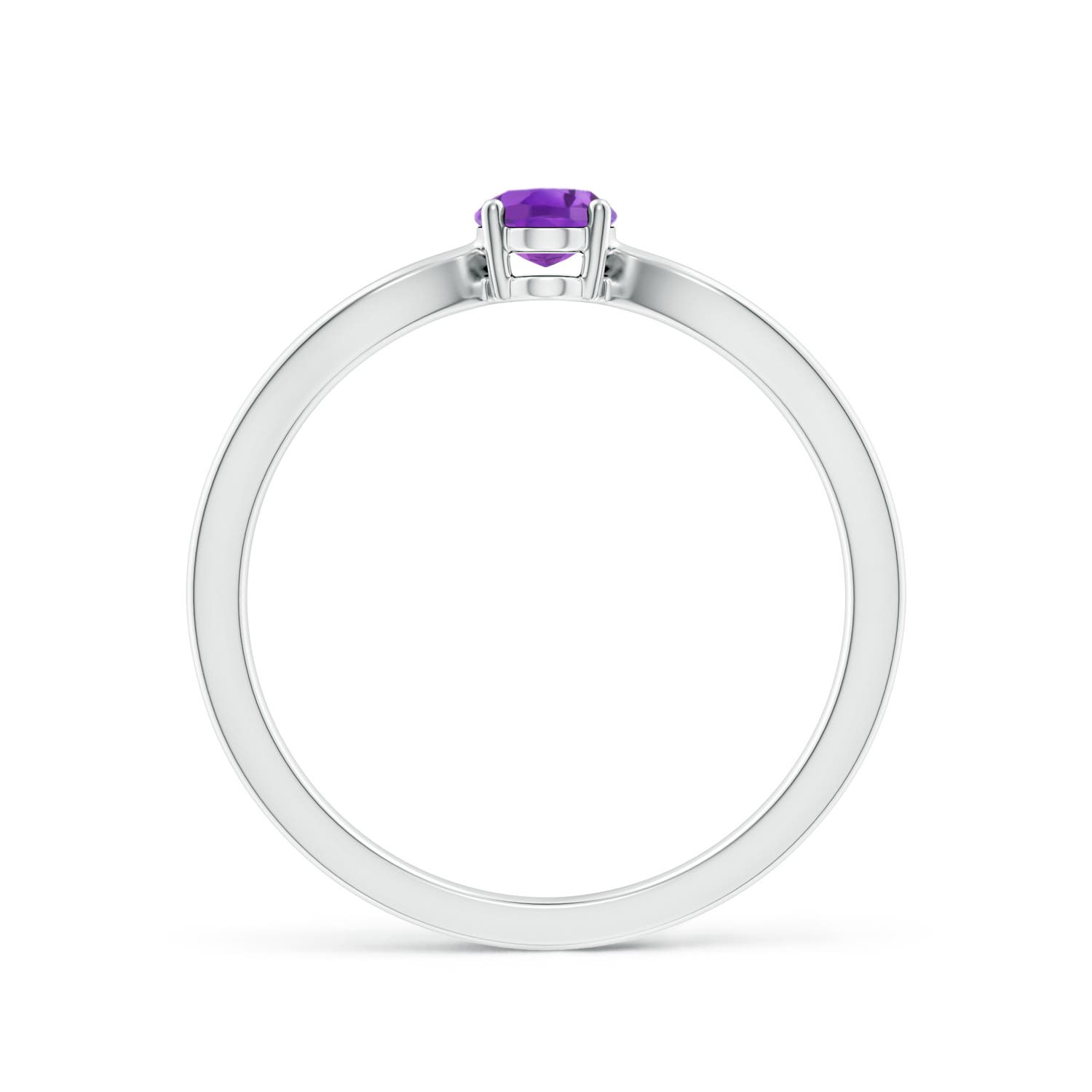 AA - Amethyst / 0.4 CT / 14 KT White Gold