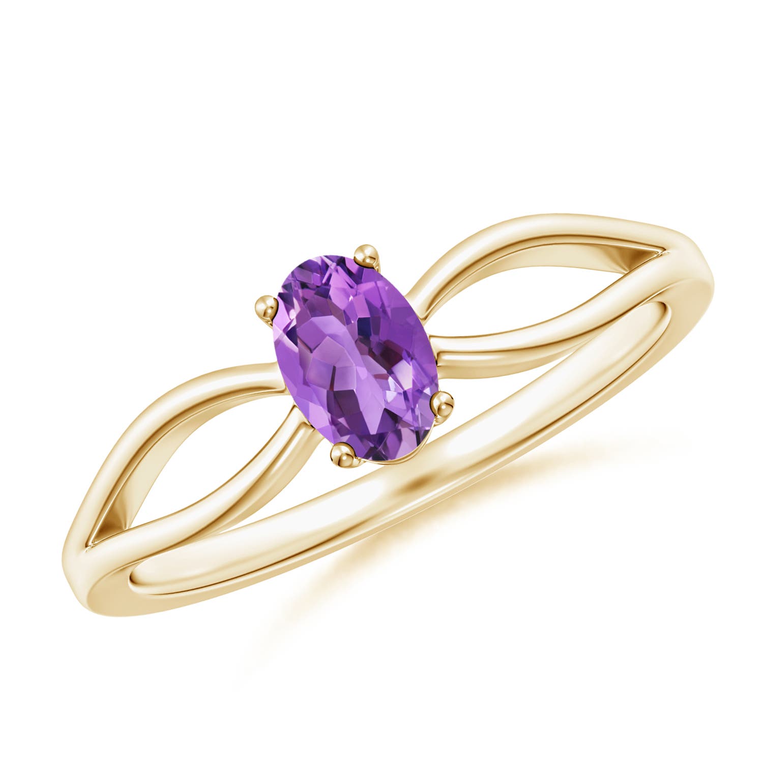 AA - Amethyst / 0.4 CT / 14 KT Yellow Gold