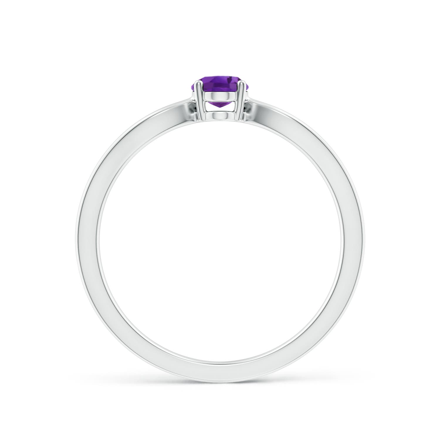 AAA - Amethyst / 0.4 CT / 14 KT White Gold